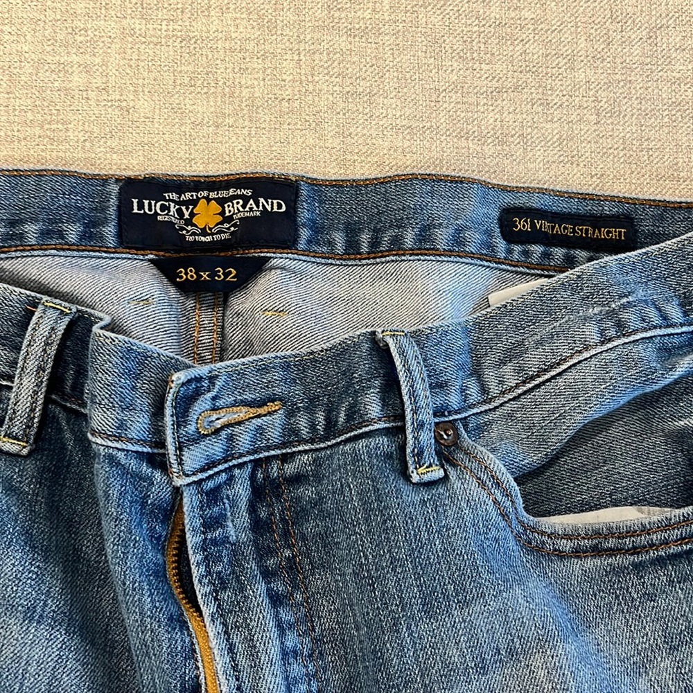 Lucky Brand 361 Vintage Straight Blue Jeans 38x32